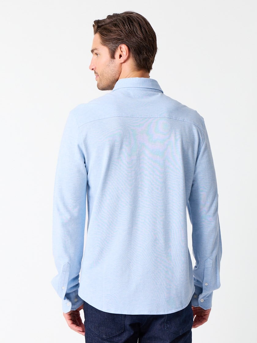 Dominique pique skjorte Chambray Blue