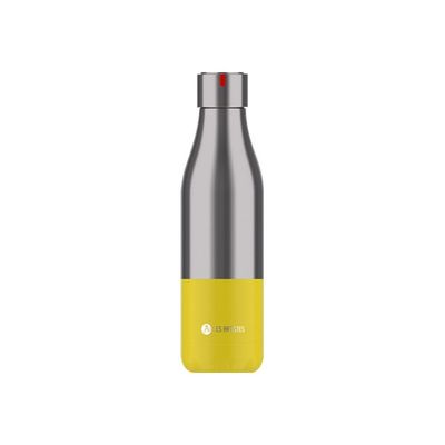Les Artistes Paris - Gourde Bouteille isotherme 500 ml - inox et jaune - acier inoxydable