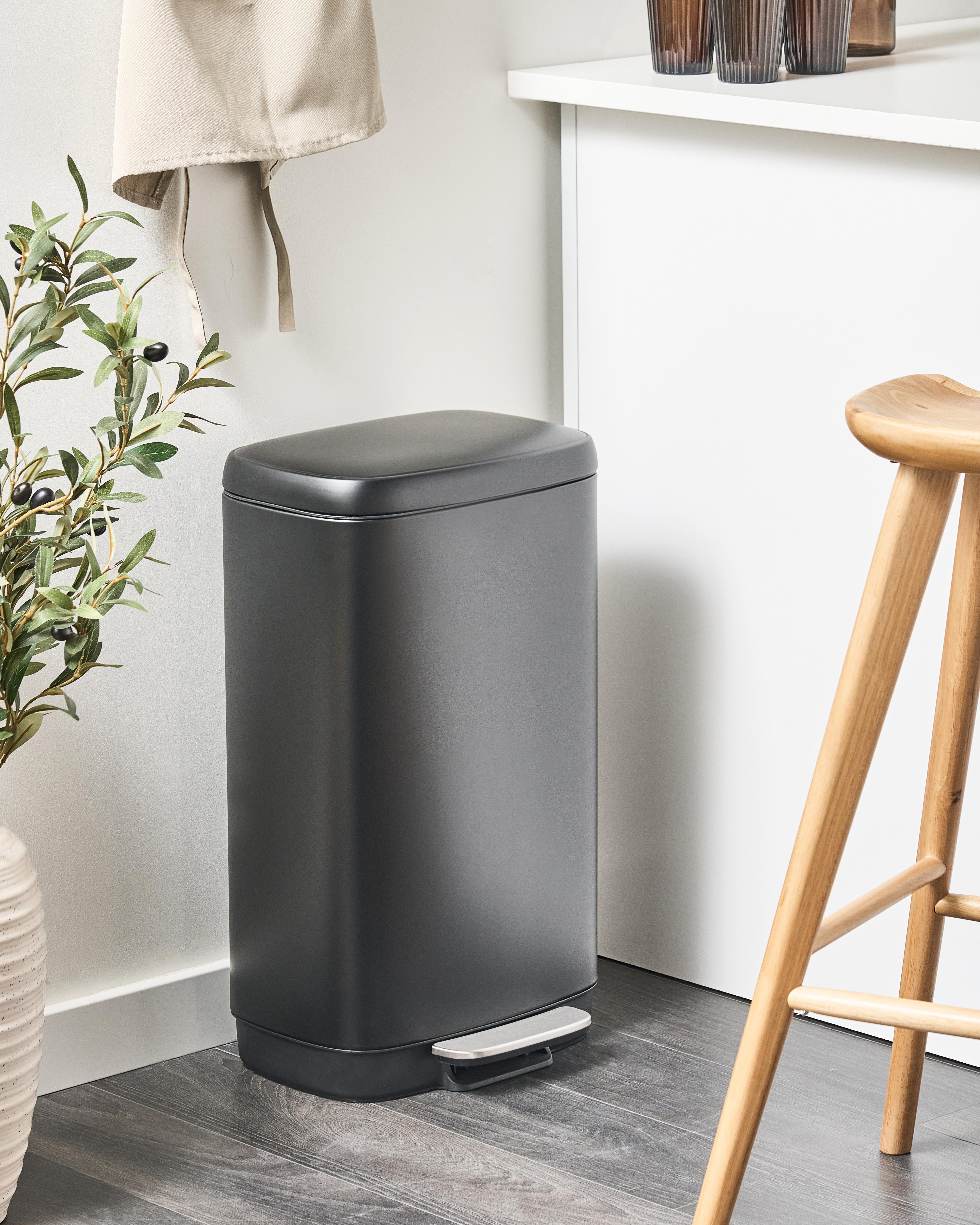 Prullenbak 30 L ECOCOLLECT Metaal Zwart