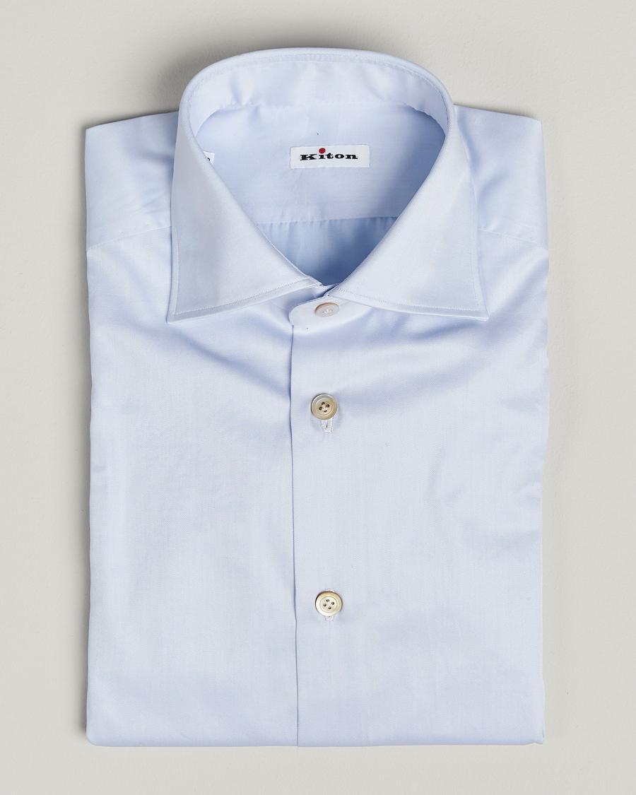 Kiton Cotton Dress Shirt Light Blue