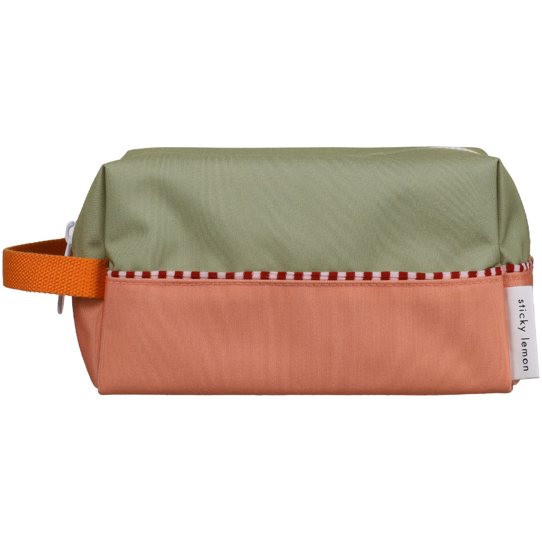 sticky lemon toilettas colourblocking - shark grey - coral pink