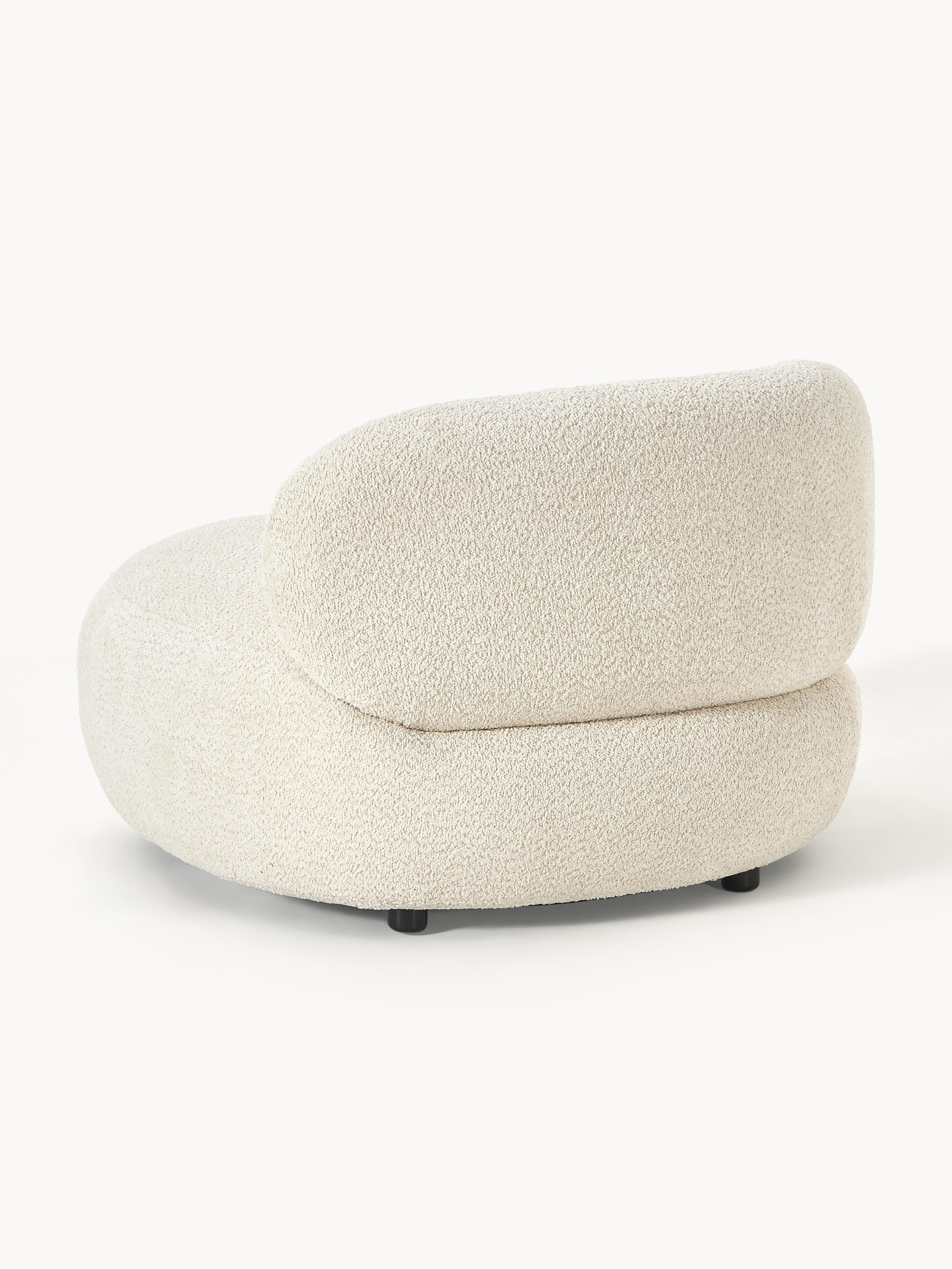 Loungefauteuil Alba uit teddy-bouclé