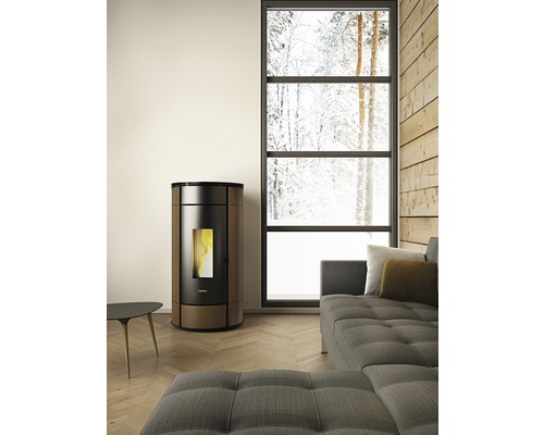 FreePoint Globe 10,5 kW Mocha pelletkachel