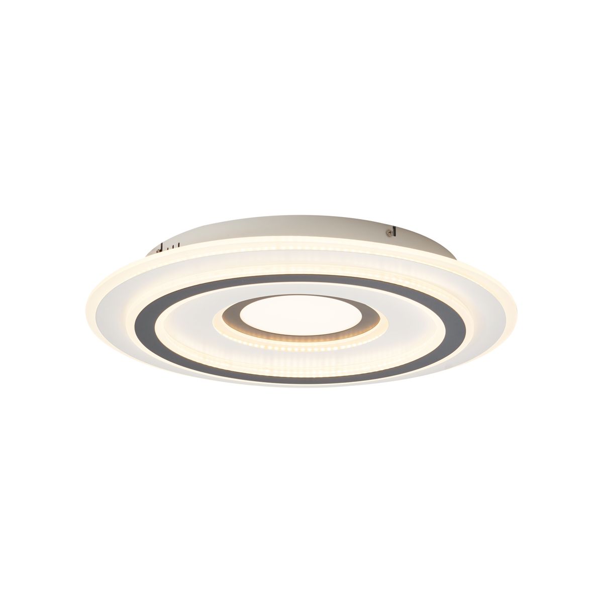 Design plafondlamp wit met donkergrijs rond incl. LED dimbaar - Taylor