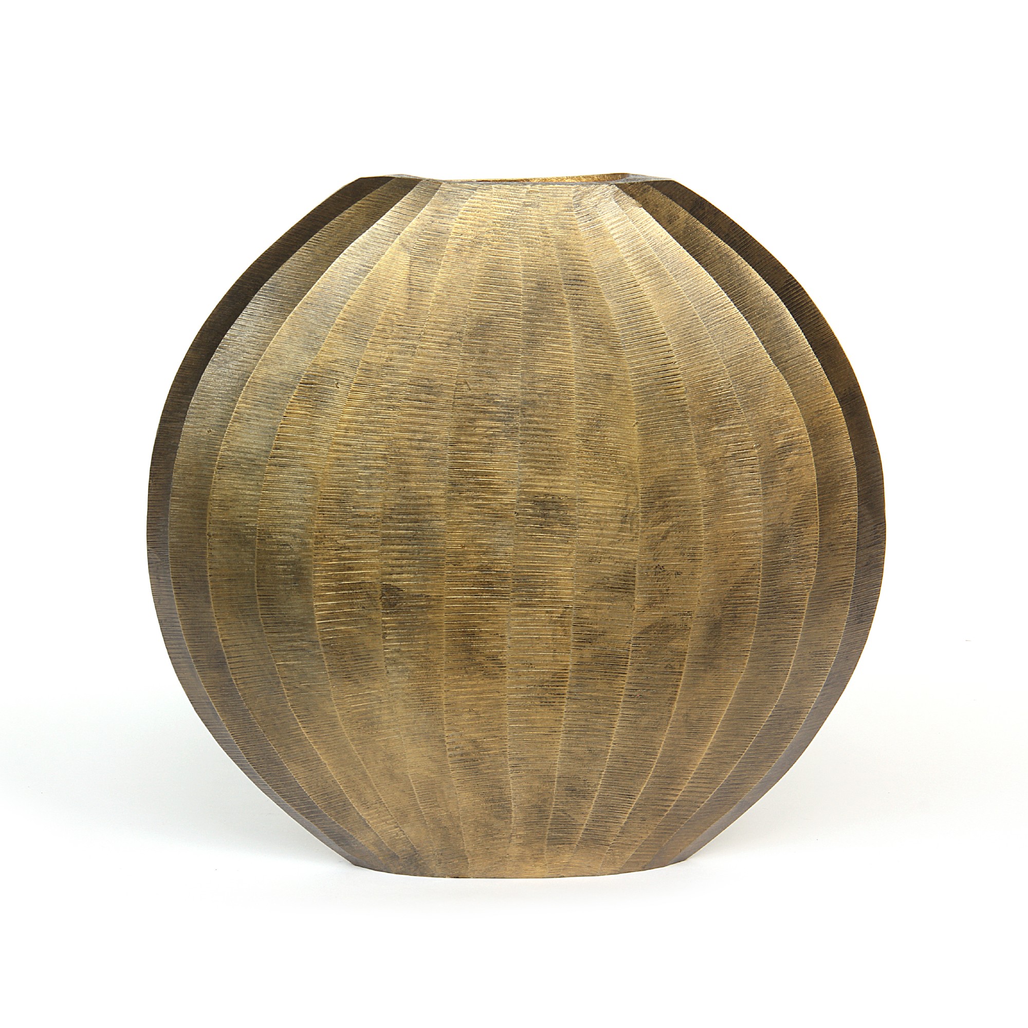 Vase 'Hycesia', messing, B 29 cm, H 28 cm, T 7 cm von fischer's lagerhaus