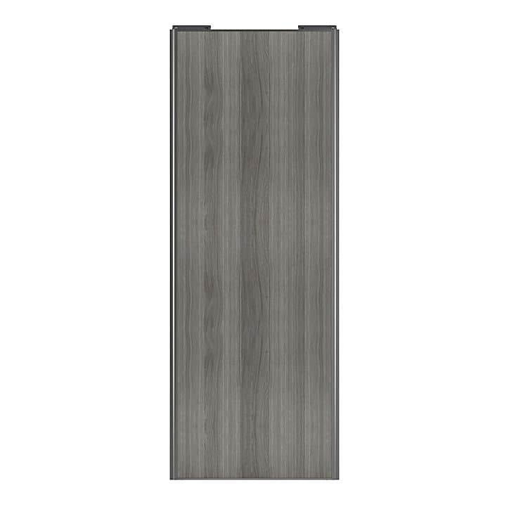 Porte de placard coulissante effet chêne grisé profil gris GoodHome Arius H. 248,5 x L. 92.2 cm + amortisseurs