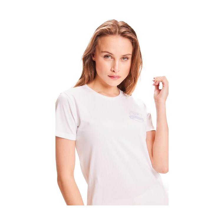 KnowledgeCotton Apparel Rosa Save The Earth Printed T-Shirt Women