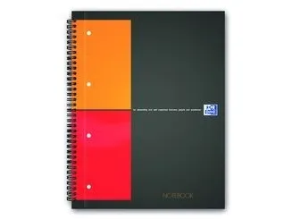 Notesbog, Oxford International Notebook, A4 , kvadreret 5x5 mm, med 80 ark, 80g