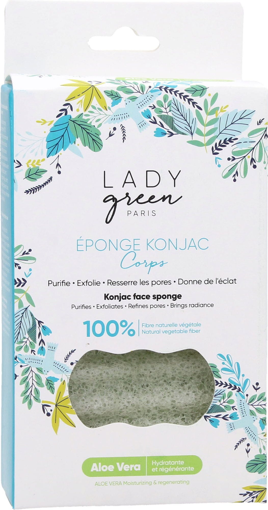 Lady Green  Konjac Body Sponge Aloe Vera