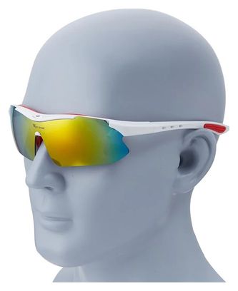 Lunettes de soleil de sport UV400 Protection Outdoor - blanc
