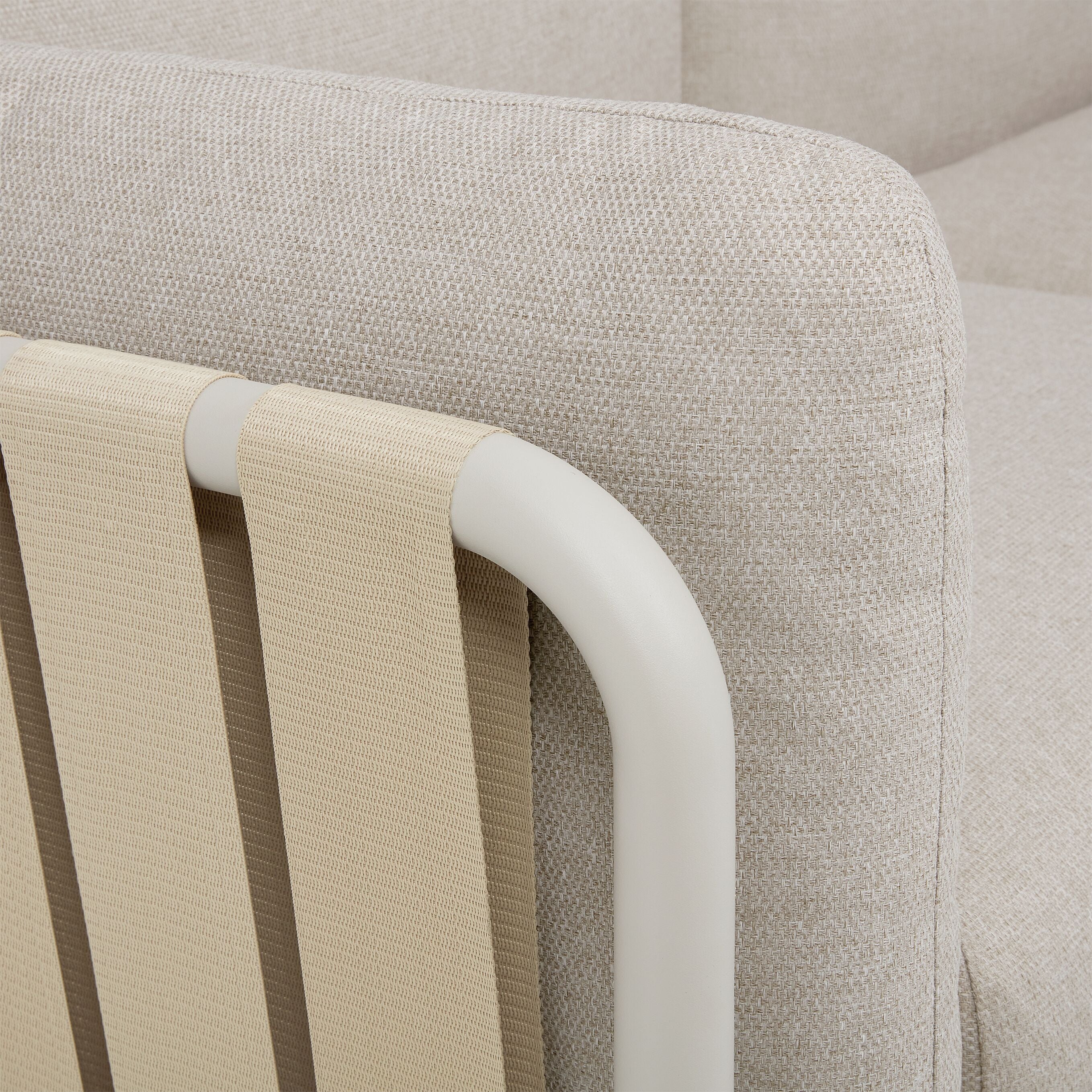 FUNCHAL Loungesessel - Sand / B: 90.0 cm x T: 80.0 cm x H: 59.0 cm