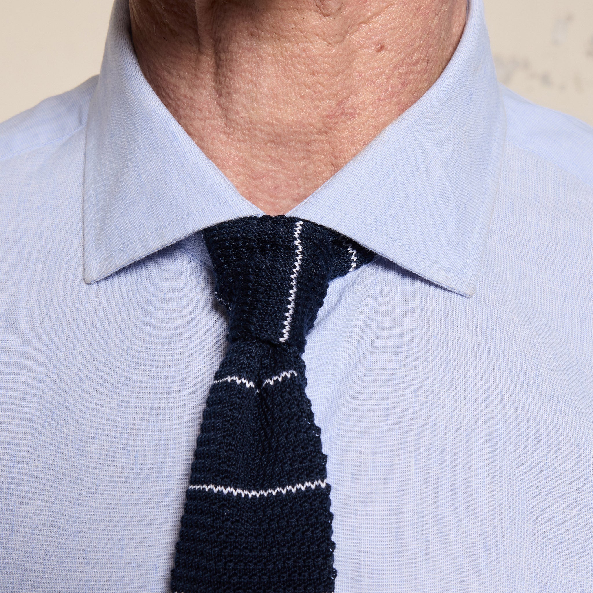 Sky blue cotton and linen shirt