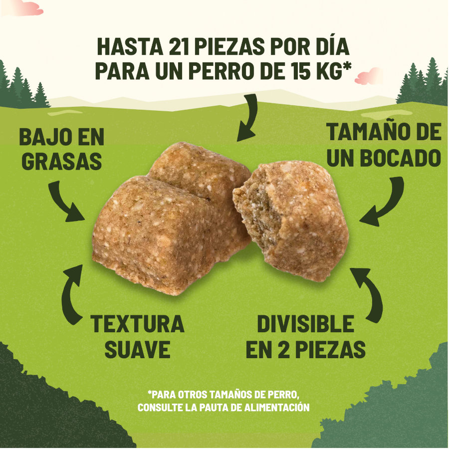 Petiscos de salmão para treinamento de cães da Adventuros