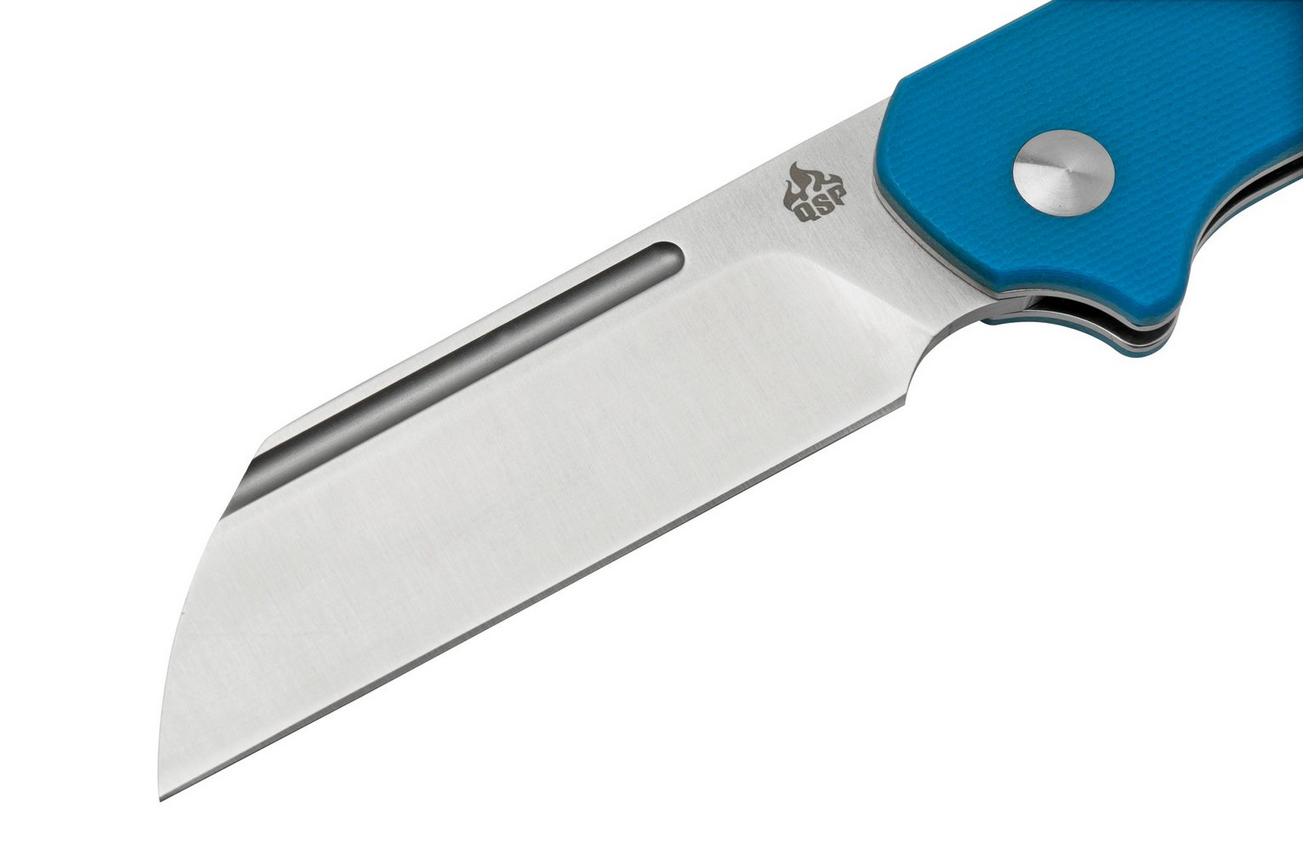 QSP Knife Penguin QS130SJ-C, 14C28N Satin, Blue G10, slipjoint zakmes