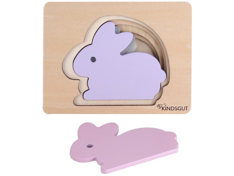 Kindsgut Holzpuzzle Hase Tier-Puzzle aus hochwertigem Holz