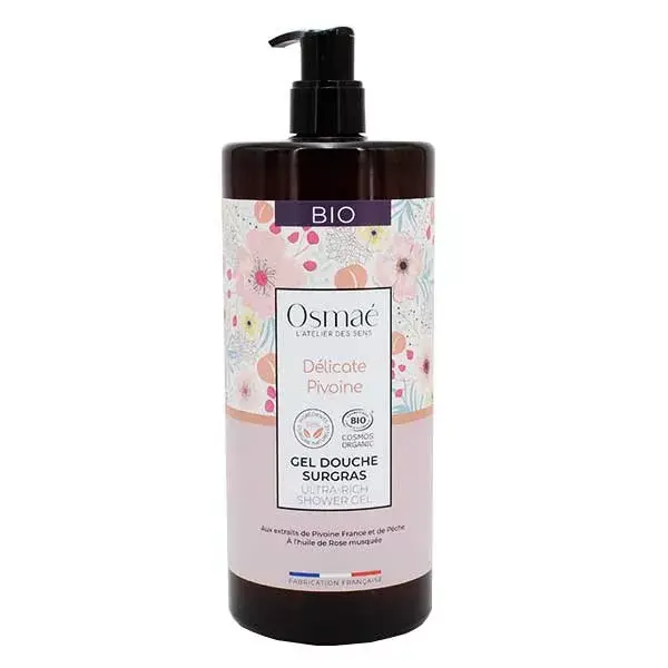 Gel de Banho Extra-Rico Delicado Osmaé com Peônia Orgânica 1L