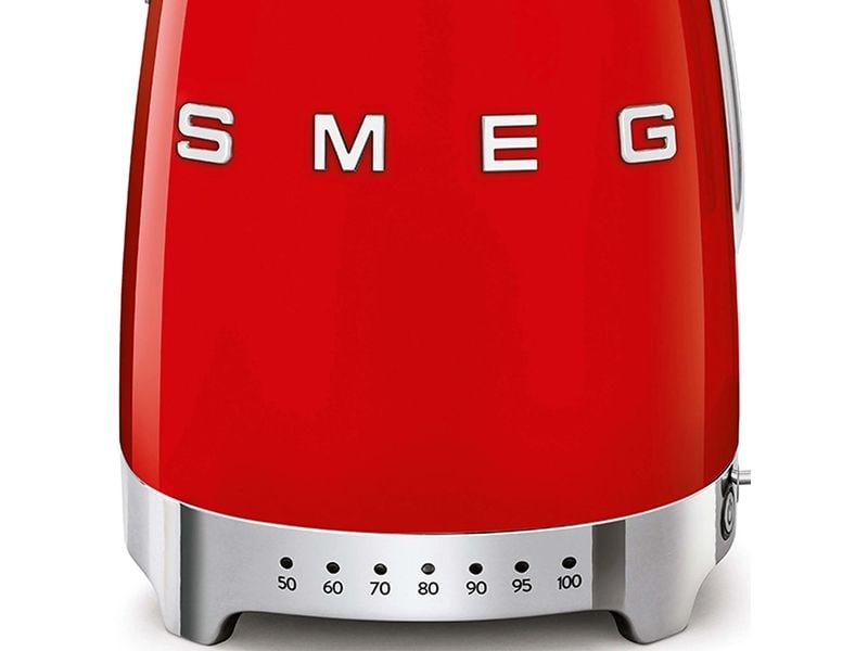 SMEG Wasserkocher 50's Style KLF04RDEU 1.7 l, Rot Wasserkocher im Stil der 50er Jahre