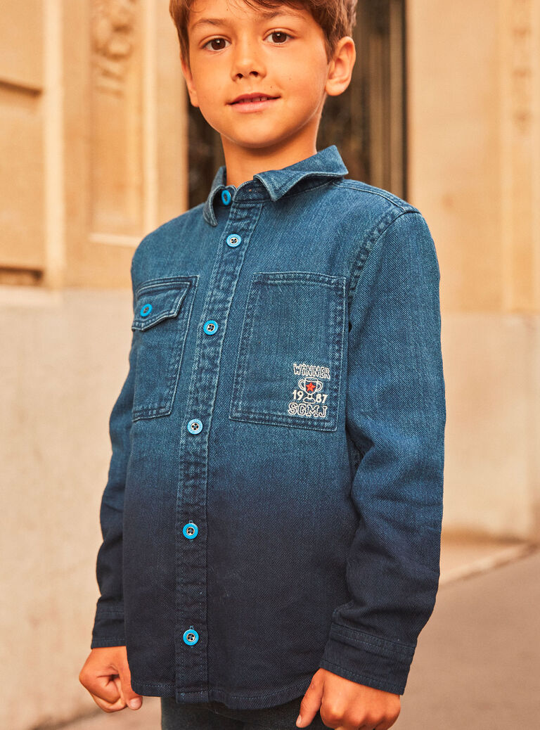 Chemise en jean denim brut