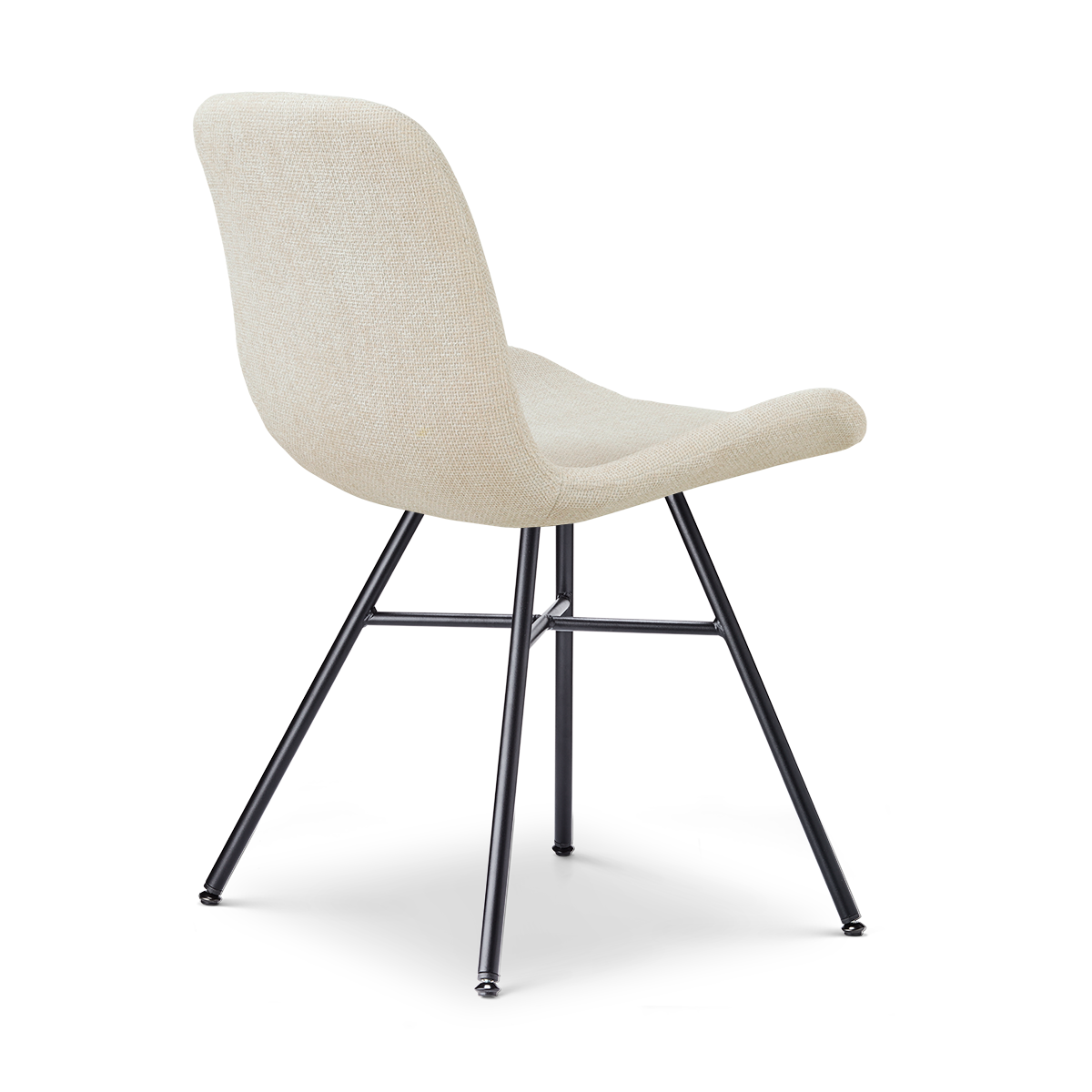 Eetkamerstoel Noa-Fé  zwart onderstel cottonbeige