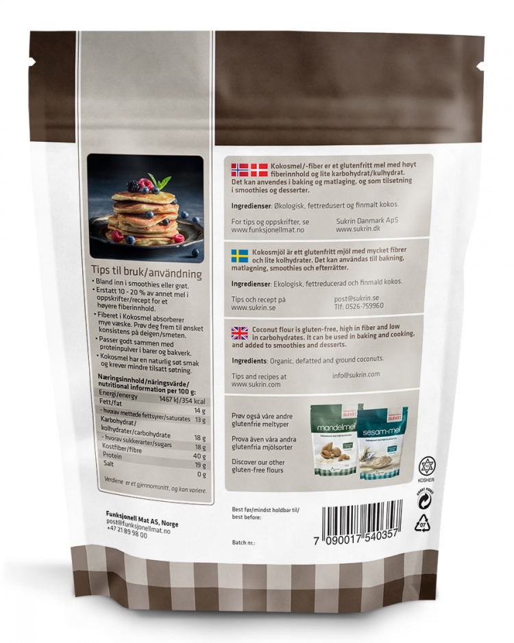 Funksjonell Mat Kokosmel 400g