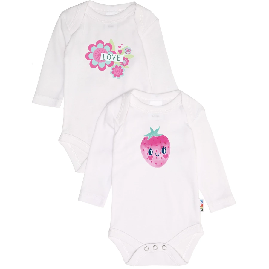 Liliput Langarm-Body 2er-Pack weiß