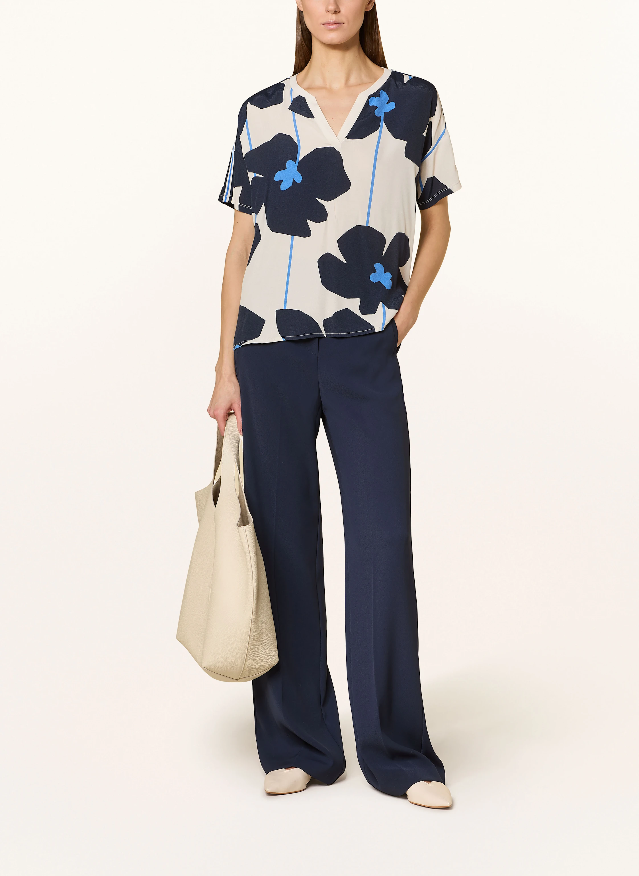 oui Blusenshirt im Materialmix