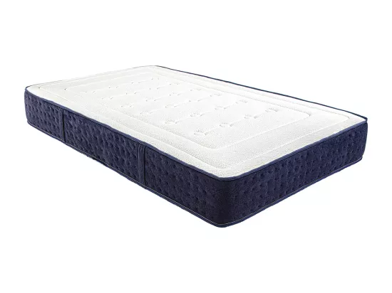 Matelas réversible CAMPA 160x200 cm, en mousse mémoire de forme, indépendance du couchage, mi-ferme, face été/hiver, épaisseur 24 cm
