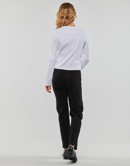 Calvin Klein Jeans - WOVEN LABEL RIB LONG SLEEVE - Blanc
