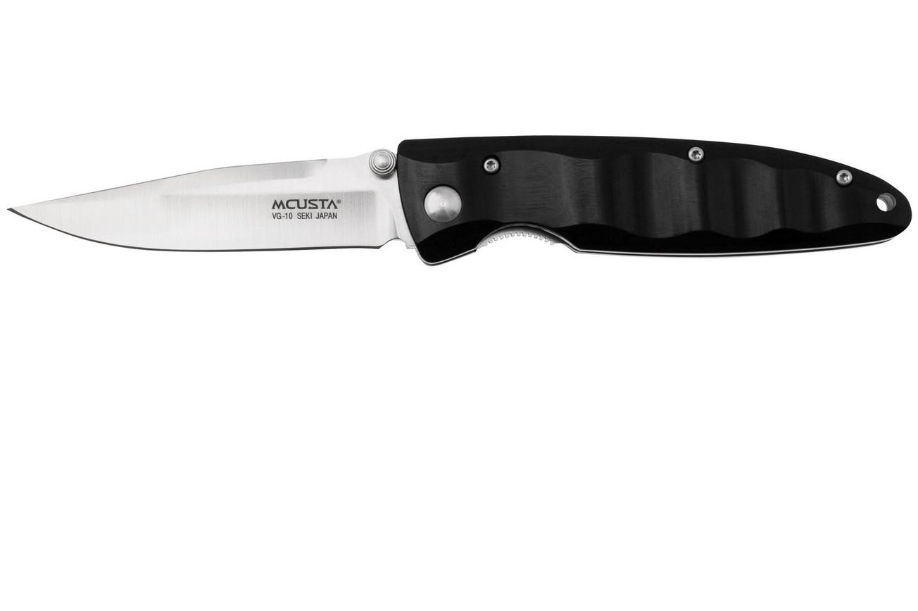 Mcusta MC-17V Classic Wave, black pakkawood, herenmes