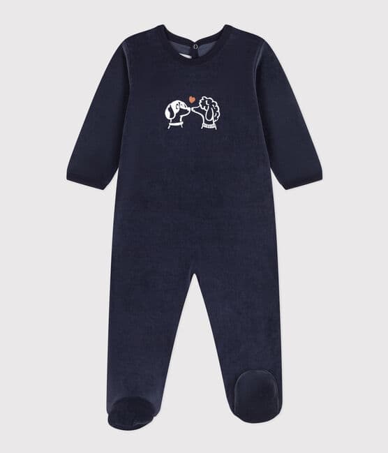 Pyjama bébé chiens en velours