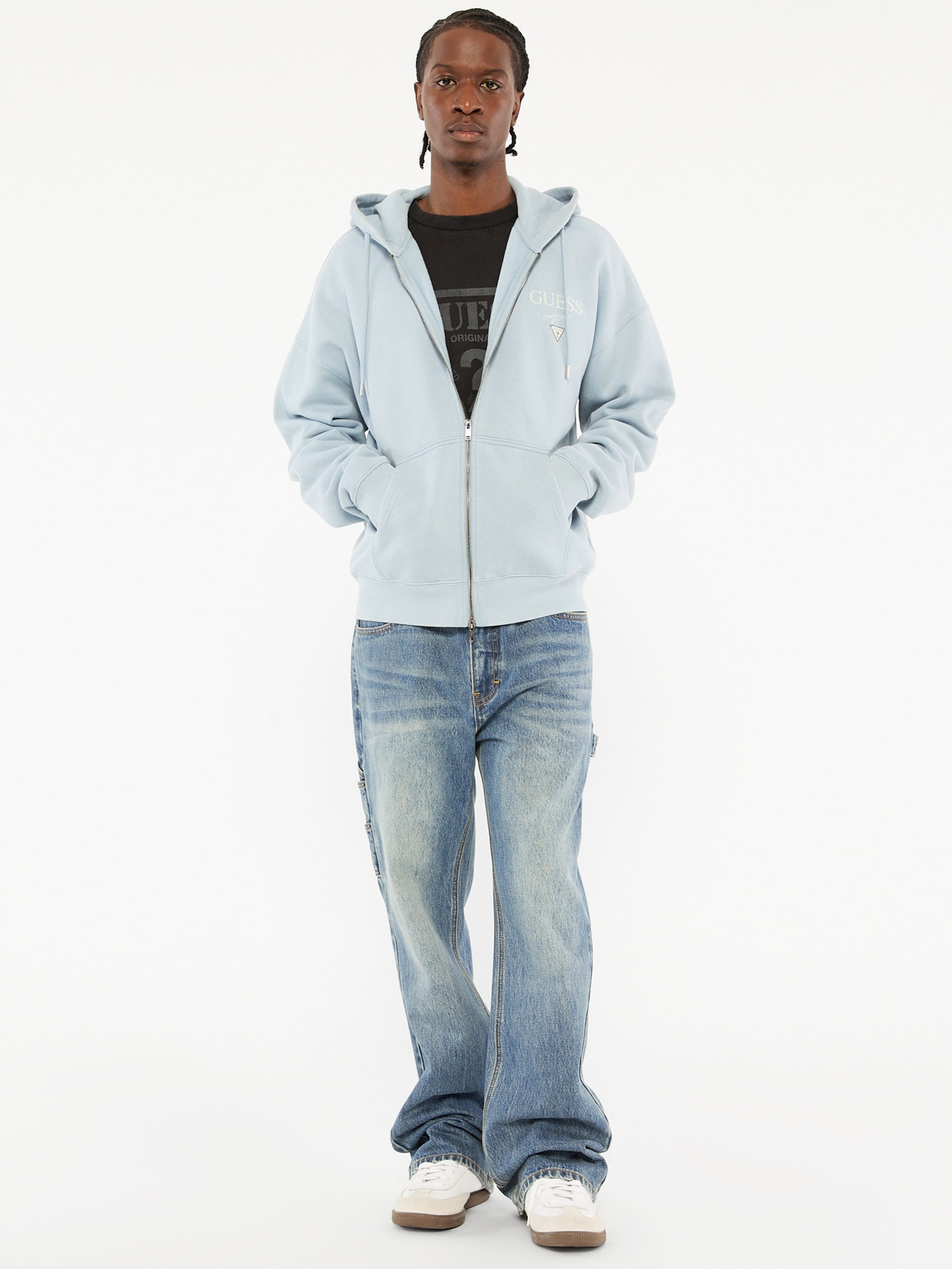 Moletom com zíper frontal GUESS Originals Eco Baker