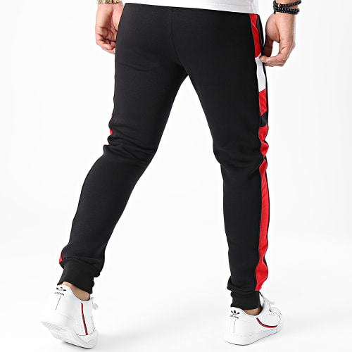 Pantalon Jogging A Bandes Berreta Noir Rouge