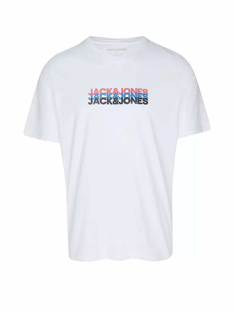 JACK & JONES T-Shirt JJCYBER weiss