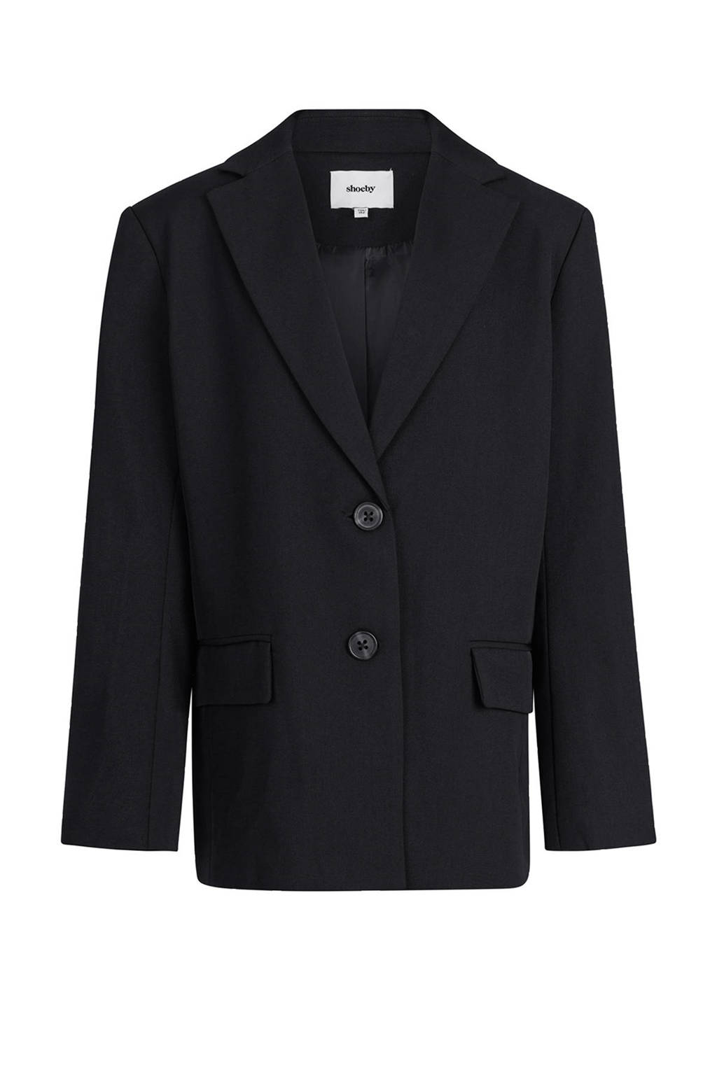 Shoeby blazer Solid zwart