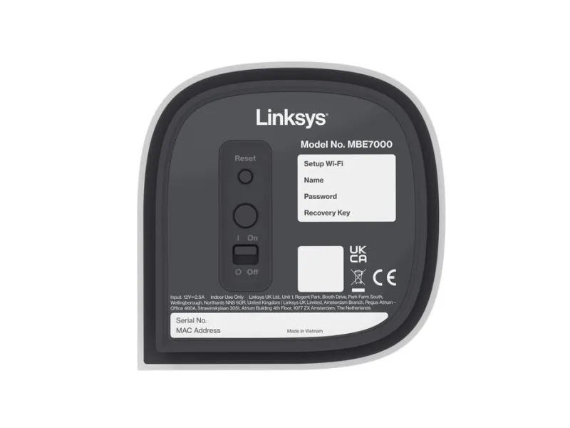 Linksys VELOP Pro 7 - Wi-Fi-system - (router) - op til 3000 sq.ft - mesh 1GbE, 2.5GbE, Wi-Fi 7 Multi-Band