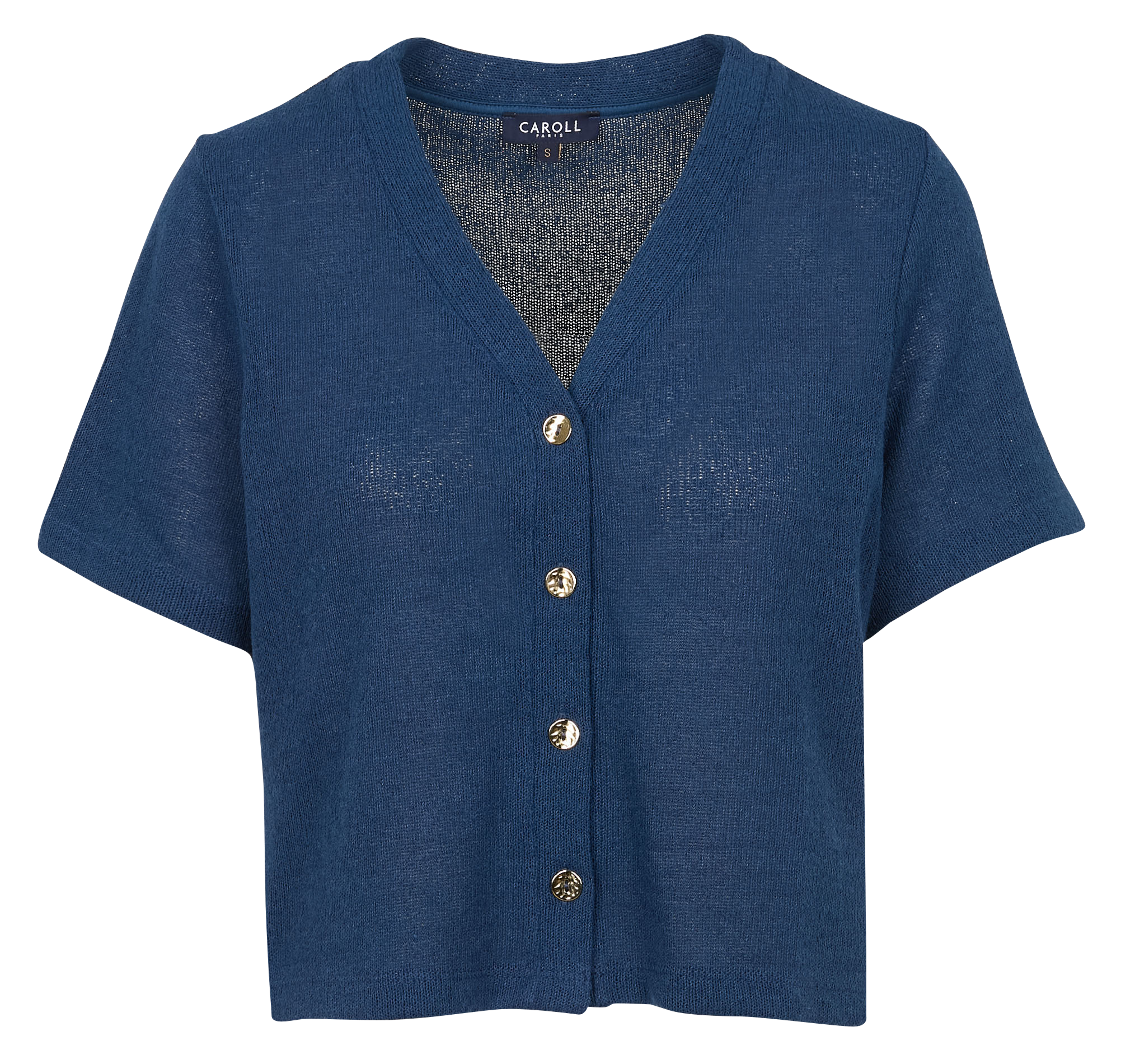 TVACANCES - Tee-shirt col V droit| Bleu