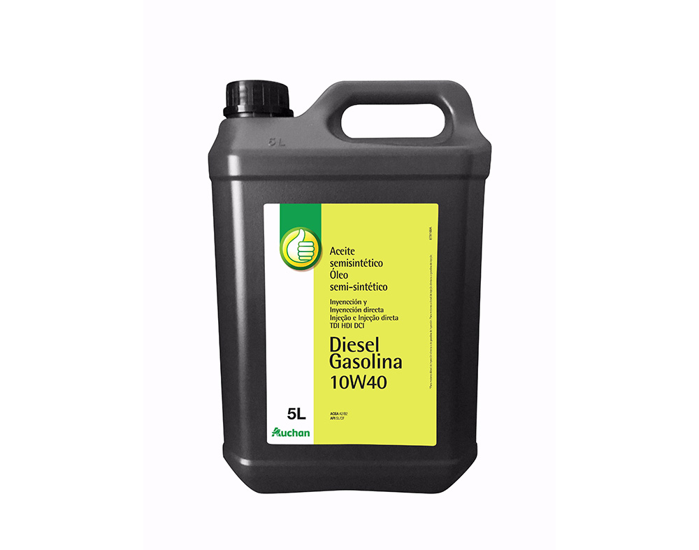 LUBRIFICANTE GASOLINA / DIESEL AUCHAN ESSENCIAL SEMISINTÉTICO 10W40 5L