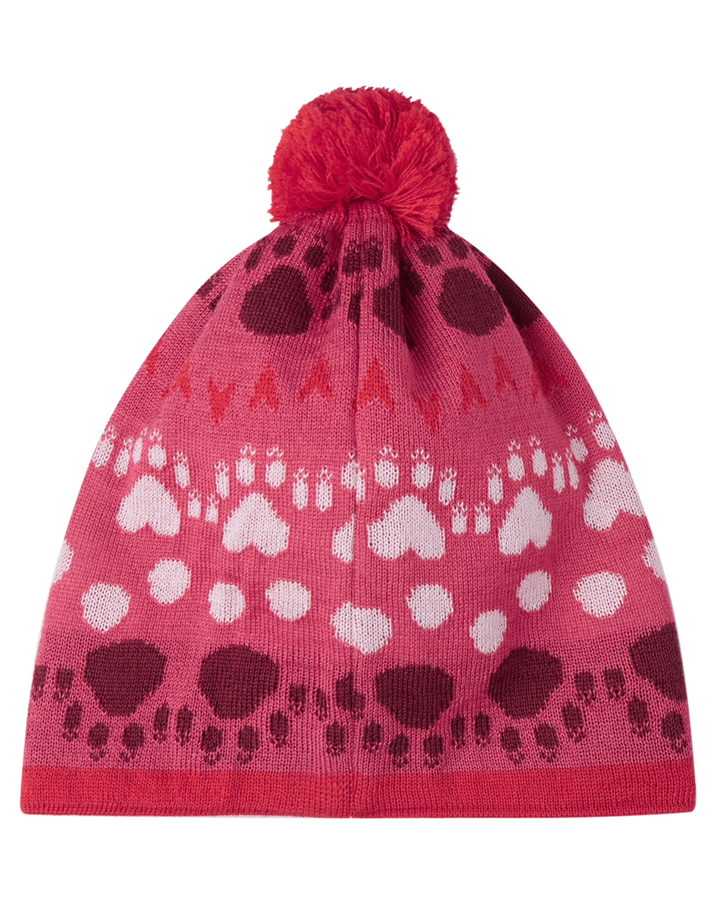 Bommel-Mütze TIPLA mit Wolle in azalea pink