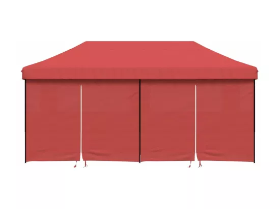 Tente de réception pliable escamotable avec 4 parois latérales