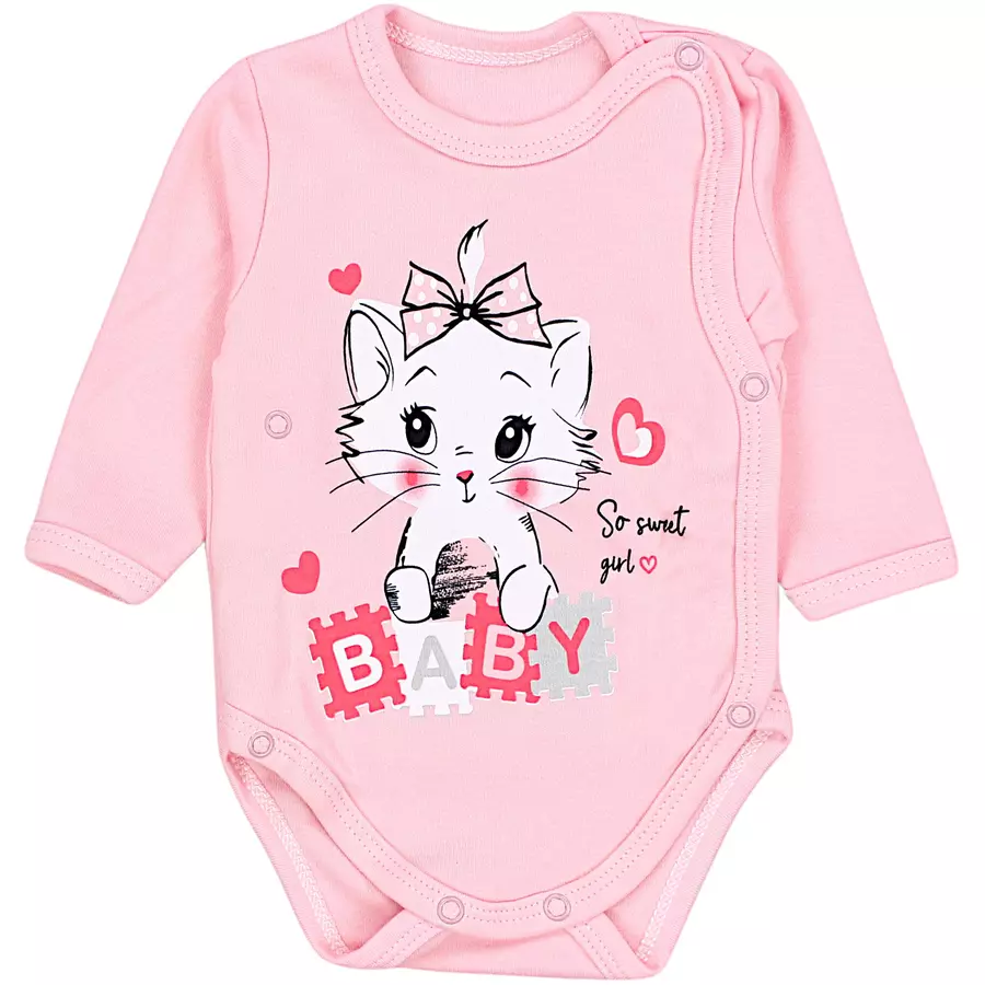 TupTam Baby Langarm Wickelbody 5er Pack ecru