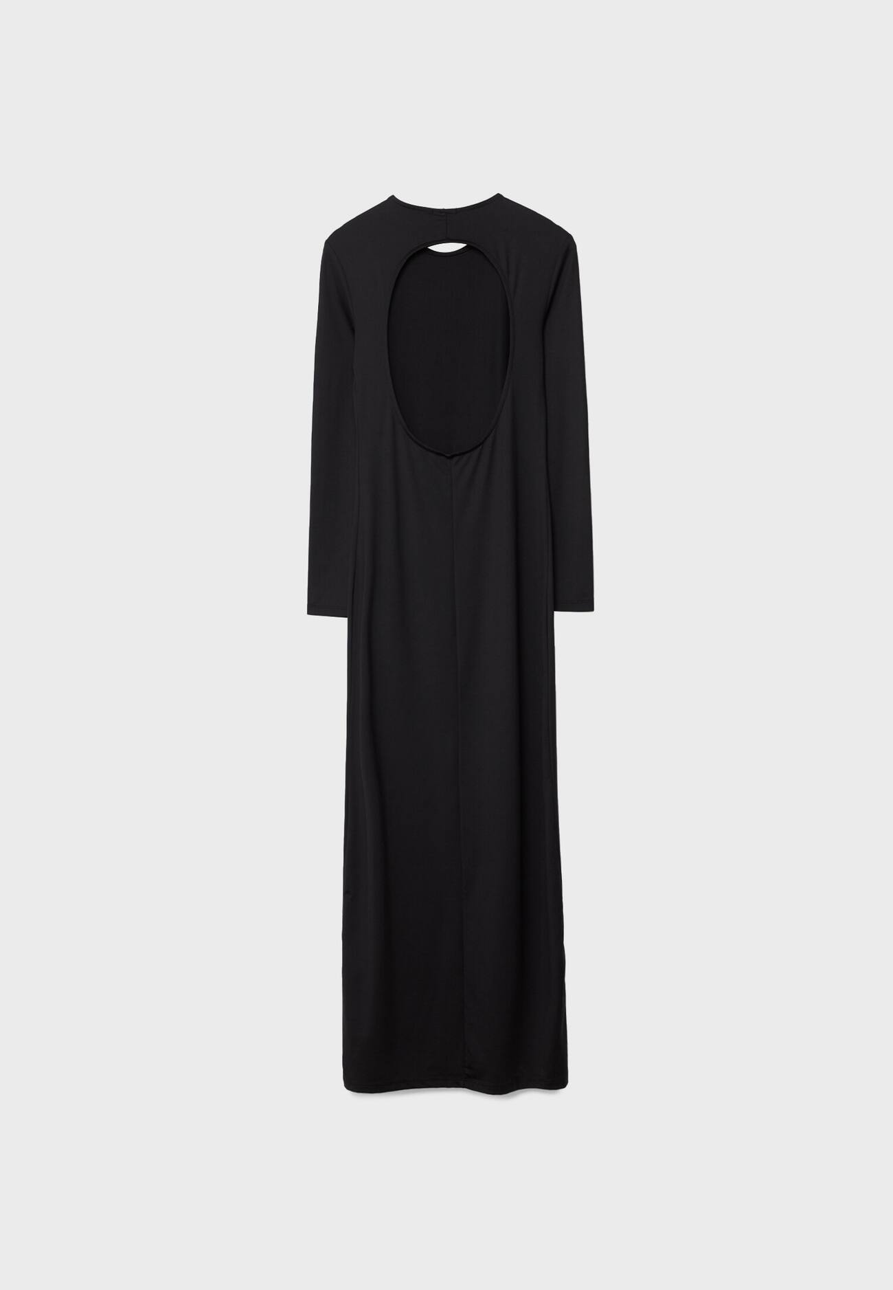 Vestido longo com costas abertas