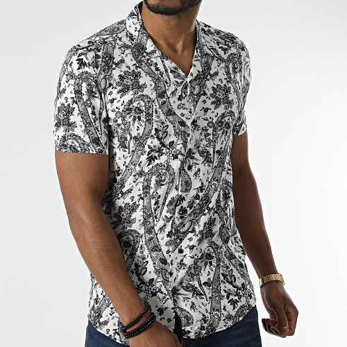 Chemise A Manches Courtes PP006 Blanc Bandana