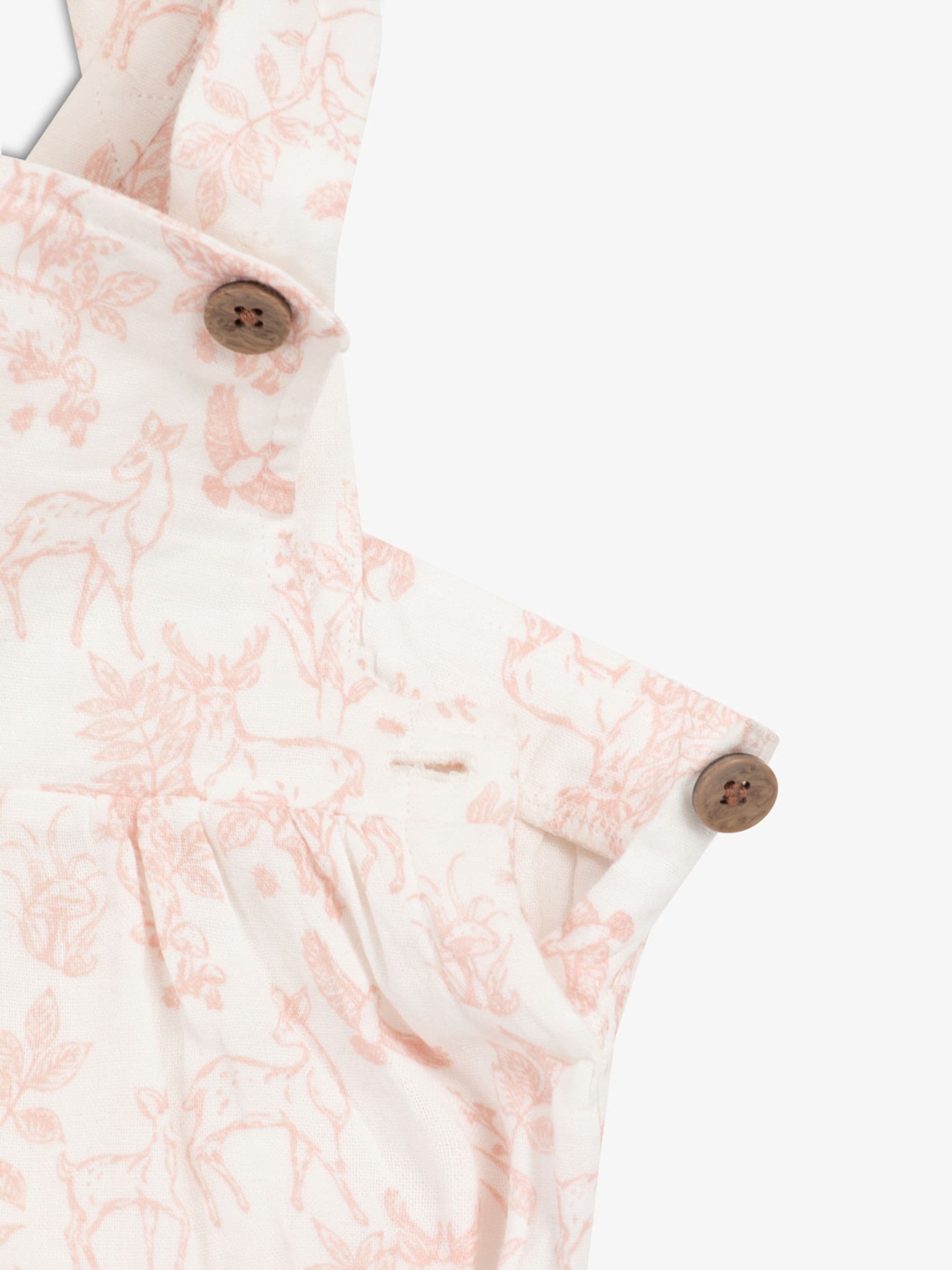 Roze - The Little Tailor Baby - Geweven rompertje van 100% katoen