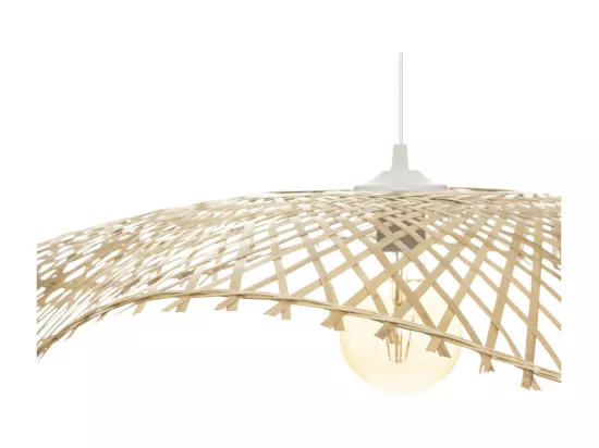 Luminaire Suspension en Bambou et Métal D 75 cm
