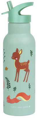 A Little Lovely Company Stainless steel XL Vannflaske, Forest friends