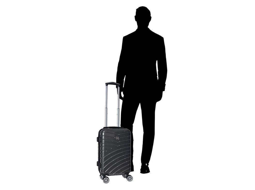 MALA DE CABINE RÍGIDO AIRPORT CINZENTO 8 RODAS 55CM