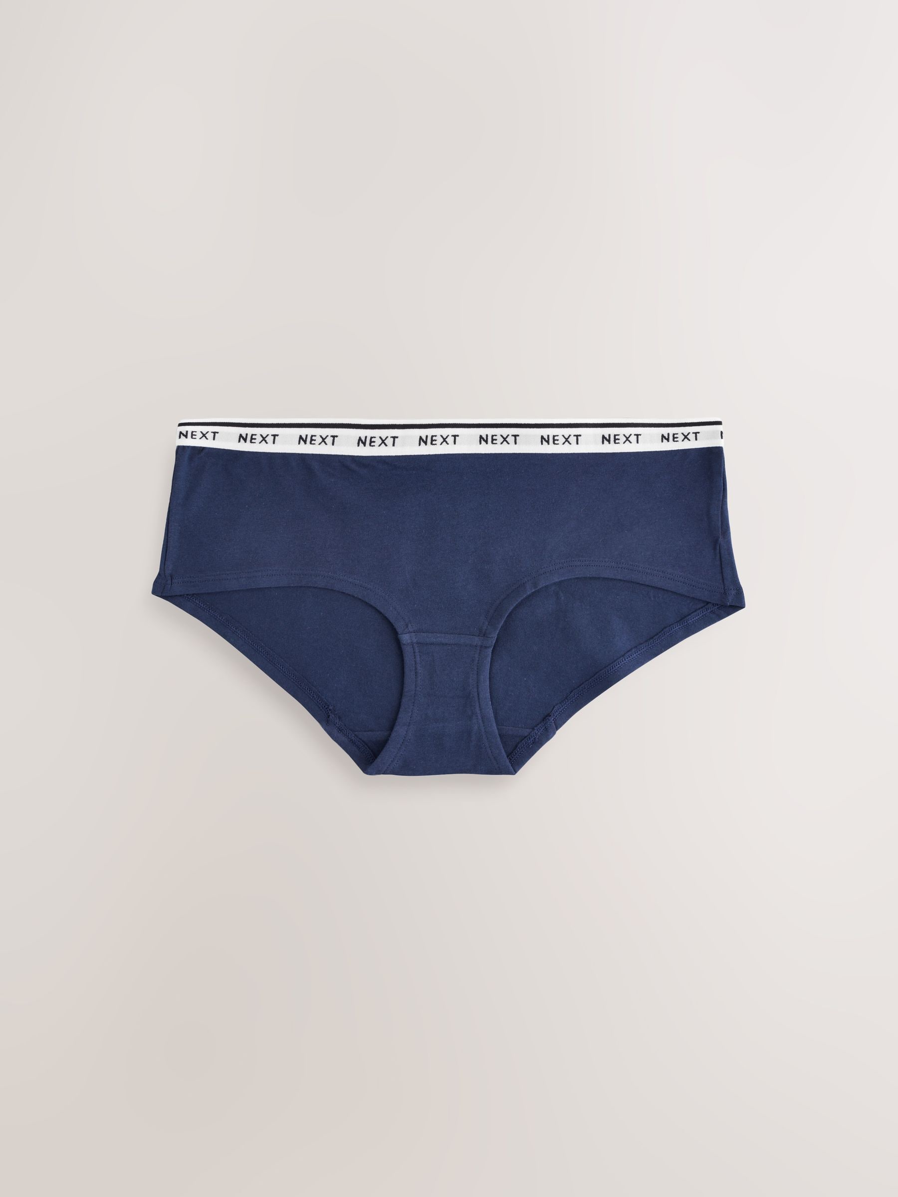 Marineblauw met Argyle - 4 Katoenen slipjes met logotailleband