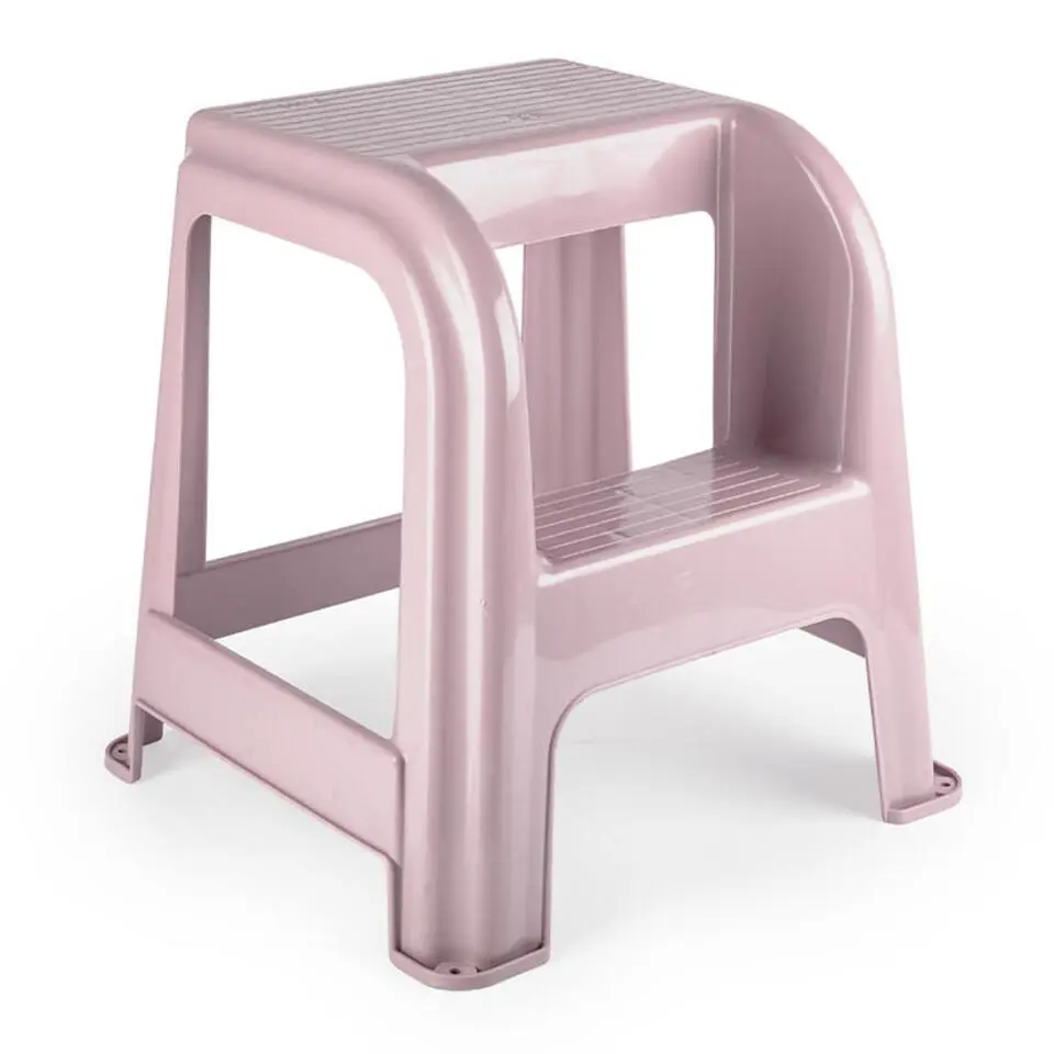 Plasticforte Opstapkrukje - 2 tredes - roze - 45 cm