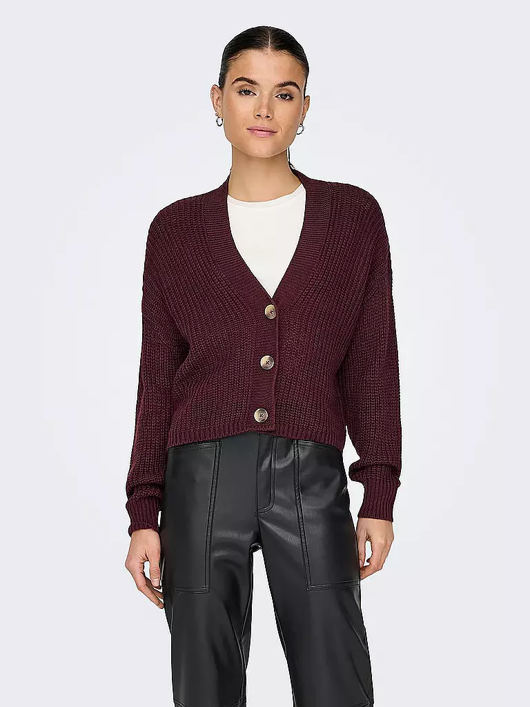 ONLY Strickjacke ONLCAROL dunkelrot