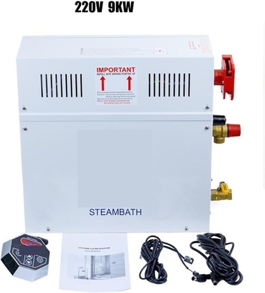 Sauna-Dampfgarer, 9 KW 380V Begasungsmaschine Sauna Dampferzeuger for Heimsaunaraum SPA mit digitaler Steuerung Für geeignete Raumheizung(1)
